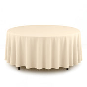 Scuba Polyester Round Tablecloth 108" - Beige - By TCF Linen - thumbnail number 1