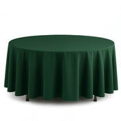 Scuba Polyester Round Tablecloth 108" - Hunter Emerald Green - By TCF Linen - thumbnail number 1