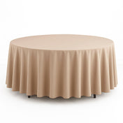 Scuba Polyester Round Tablecloth 108" - Nude - By TCF Linen - thumbnail number 1