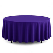 Scuba Polyester Round Tablecloth 108" - Purple - By TCF Linen - thumbnail number 1
