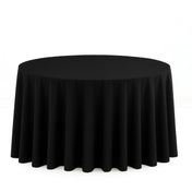 Scuba Polyester Round Tablecloth 120" - Black - By TCF Linen - thumbnail number 1