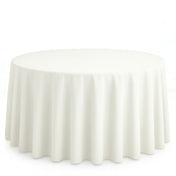 Scuba Polyester Round Tablecloth 120" - Ivory - By TCF Linen - thumbnail number 1