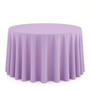 Scuba Polyester Round Tablecloth 120" - Lavender - By TCF Linen - thumbnail number 1