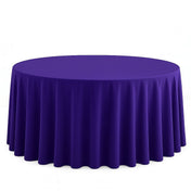 Scuba Polyester Round Tablecloth 120" - Purple - By TCF Linen - thumbnail number 1