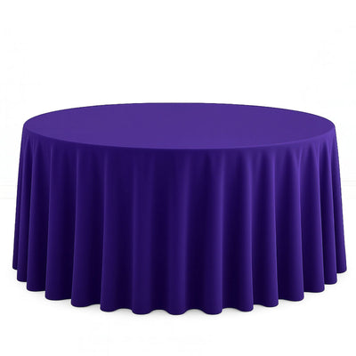 Scuba Polyester Round Tablecloth 120" - Purple - By TCF Linen - thumbnail number 1