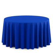 Scuba Polyester Round Tablecloth 120" - Royal Blue - By TCF Linen - thumbnail number 1