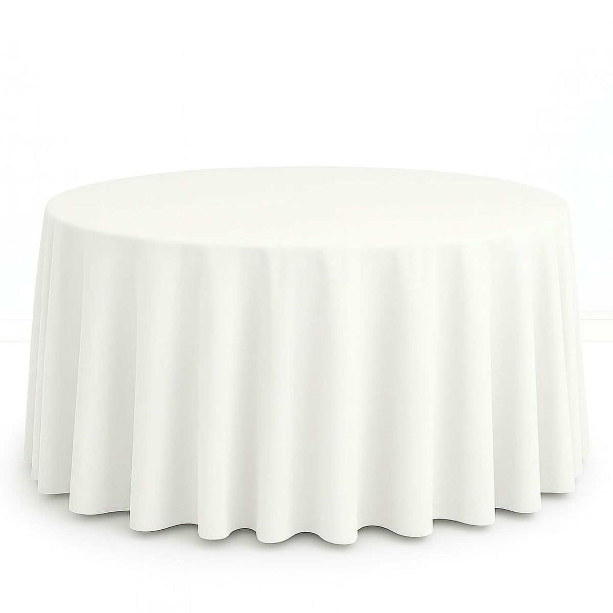 Scuba Polyester Round Tablecloth 120" - By TCF Linen