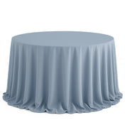 Scuba Polyester Round Tablecloth 132" - Dusty Blue - By TCF Linen - thumbnail number 1