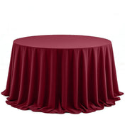 Scuba Polyester Round Tablecloth 132" - Burgundy - By TCF Linen - thumbnail number 1