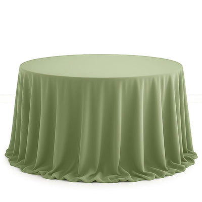 Scuba Polyester Round Tablecloth 132" - Dusty Sage - By TCF Linen - thumbnail number 1