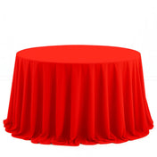 Scuba Polyester Round Tablecloth 132" - Red - By TCF Linen - thumbnail number 1