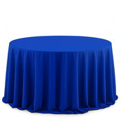 Scuba Polyester Round Tablecloth 132" - Royal Blue - By TCF Linen - thumbnail number 1
