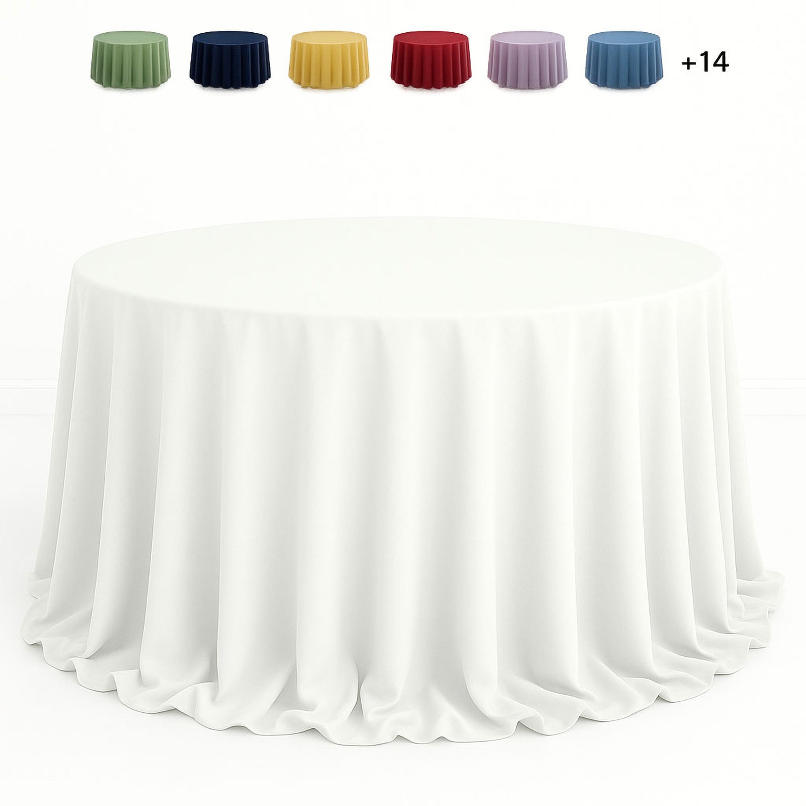 Scuba Polyester Round Tablecloth 132" - By TCF Linens