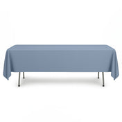 Scuba Polyester Rectangular Tablecloth 60"x102" - Dusty Blue - By TCF Linen - thumbnail number 1