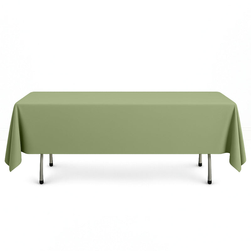 Scuba Polyester Rectangular Tablecloth 60"x102" - Dusty Sage - By TCF Linen - thumbnail number 1