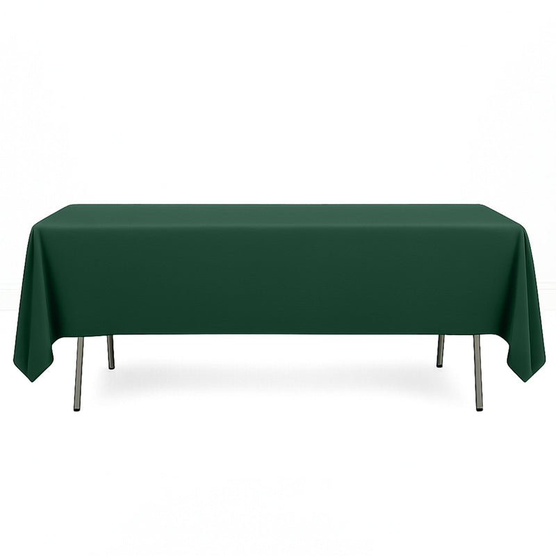 Scuba Polyester Rectangular Tablecloth 60"x102" - Hunter Emerald Green - By TCF Linen - thumbnail number 1
