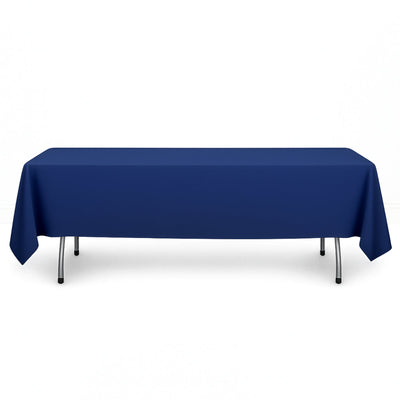 Scuba Polyester Rectangular Tablecloth 60"x102" - Navy Blue - By TCF Linen - thumbnail number 1