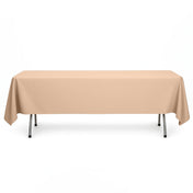 Scuba Polyester Rectangular Tablecloth 60"x102" - Nude - By TCF Linen - thumbnail number 1