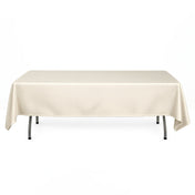 Scuba Polyester Rectangular Tablecloth 60"x102" - Silver - By TCF Linen - thumbnail number 1