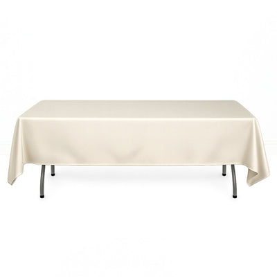 Scuba Polyester Rectangular Tablecloth 60"x102" - Silver - By TCF Linen - thumbnail number 1