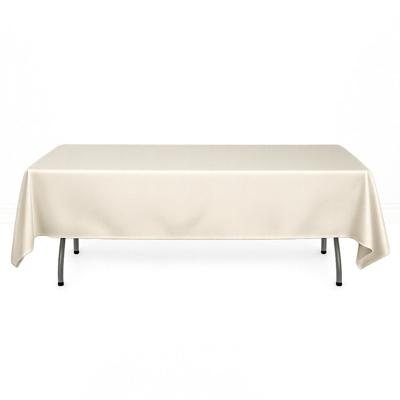 Scuba Polyester Rectangular Tablecloth 60"x102" - Silver - By TCF Linen - thumbnail number 1