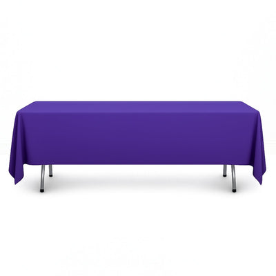 Scuba Polyester Rectangular Tablecloth 60"x102" - Purple - By TCF Linen - thumbnail number 1
