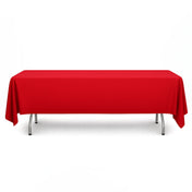 Scuba Polyester Rectangular Tablecloth 60"x102" - Red - By TCF Linen - thumbnail number 1