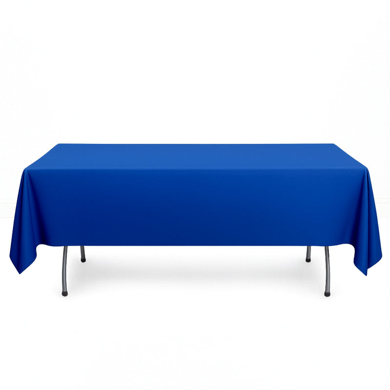 Scuba Polyester Rectangular Tablecloth 60"x102" - Royal Blue - By TCF Linen - thumbnail number 1
