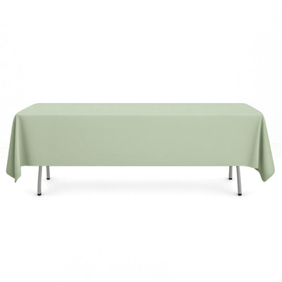 Scuba Polyester Rectangular Tablecloth 60"x102" - Sage Green - By TCF Linen - thumbnail number 1
