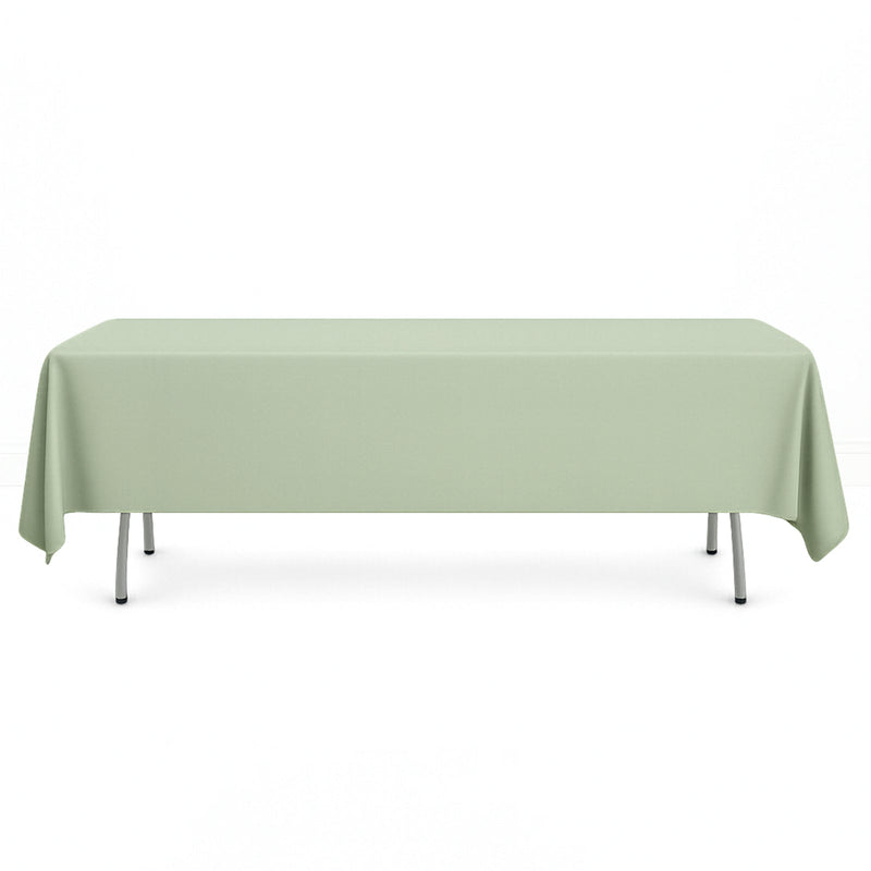 Scuba Polyester Rectangular Tablecloth 60"x102" - Sage Green - By TCF Linen - thumbnail number 1