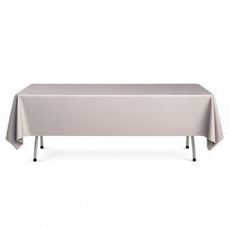 Scuba Polyester Rectangular Tablecloth 60"x102" - Pearl - By TCF Linen
