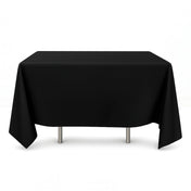Black scuba polyester square tablecloth 70"x70" on white background - thumbnail number 1