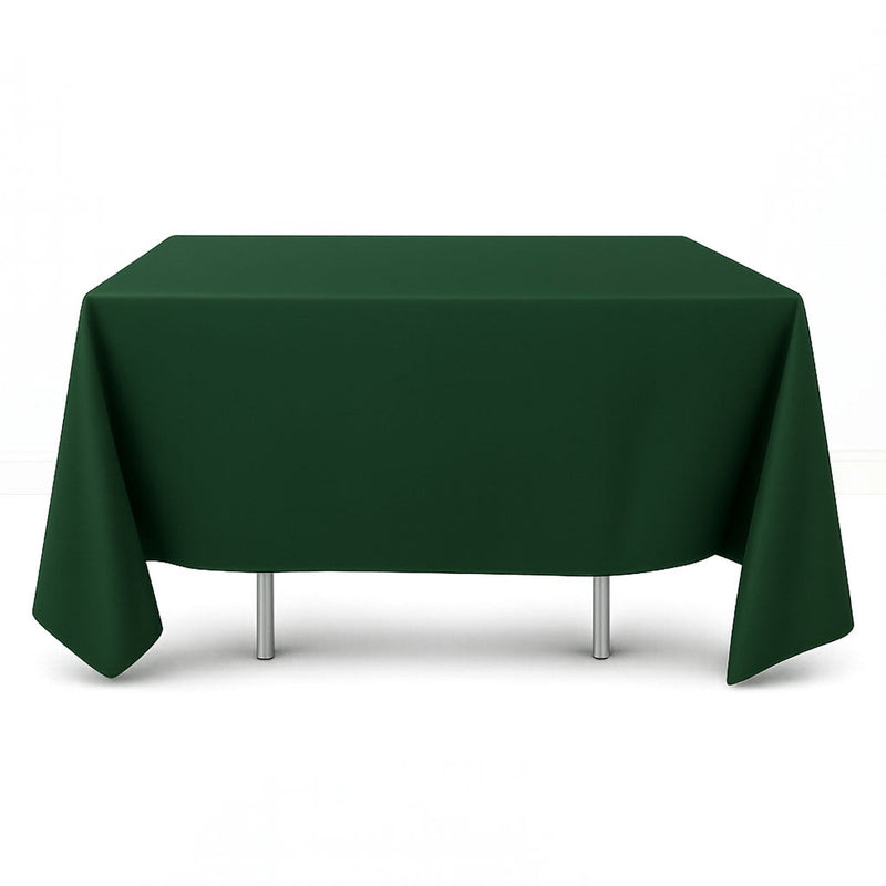 70x70 hunter emerald green scuba polyester square table cover - thumbnail number 1