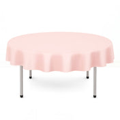 Scuba Polyester Round Tablecloth 70" - Blush - By TCF Linen - thumbnail number 1