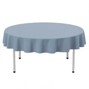 Scuba Polyester Round Tablecloth 70" - Dusty Blue - By TCF Linen - thumbnail number 1