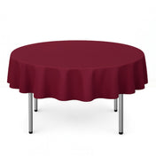 Scuba Polyester Round Tablecloth 70" - Burgundy - By TCF Linen - thumbnail number 1
