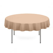 Scuba Polyester Round Tablecloth 70" - Nude - By TCF Linen - thumbnail number 1