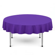 Scuba Polyester Round Tablecloth 70" - Purple - By TCF Linen - thumbnail number 1