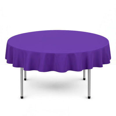 Scuba Polyester Round Tablecloth 70" - Purple - By TCF Linen - thumbnail number 1