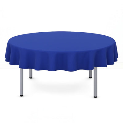 Scuba Polyester Round Tablecloth 70" - Royal Blue - By TCF Linen - thumbnail number 1