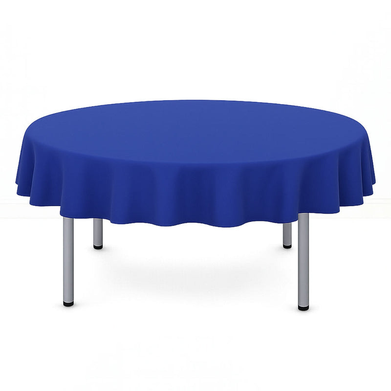 Scuba Polyester Round Tablecloth 70" - Royal Blue - By TCF Linen - thumbnail number 1
