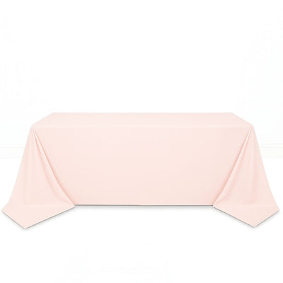 Scuba Polyester Rectangular Tablecloth 90"x132" - Blush - By TCF Linen - thumbnail number 1