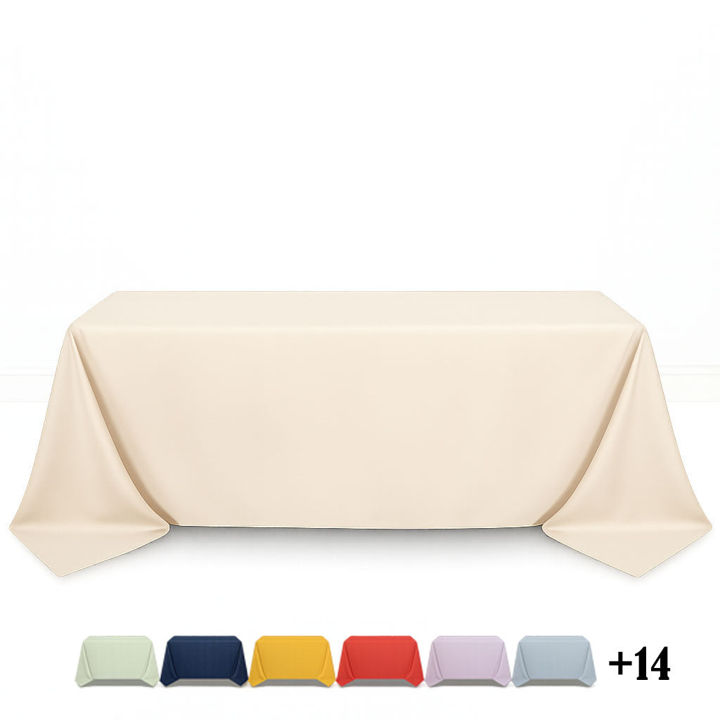 Scuba Polyester Rectangular Tablecloth 90"x132" - By TCF Linen