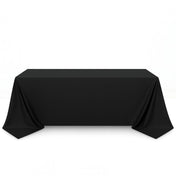 Scuba Polyester Rectangular Tablecloth 90"x132" - Black - By TCF Linen - thumbnail number 1