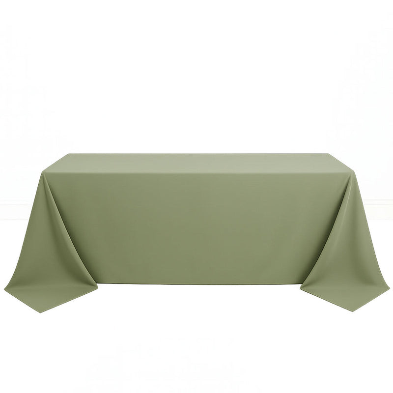 Scuba Polyester Rectangular Tablecloth 90"x132" - Dusty Sage - By TCF Linen - thumbnail number 1