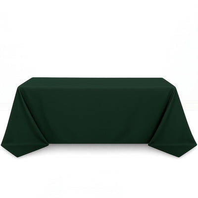 Scuba Polyester Rectangular Tablecloth 90"x132" - Hunter Emerald Green - By TCF Linen - thumbnail number 1