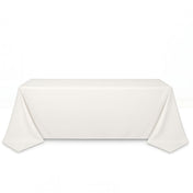 Scuba Polyester Rectangular Tablecloth 90"x132" - Ivory - By TCF Linen - thumbnail number 1