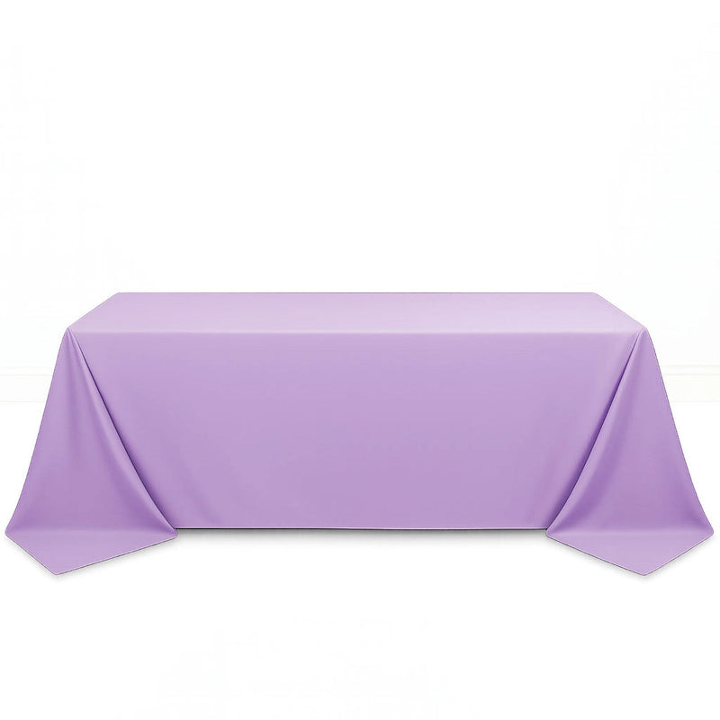 Scuba Polyester Rectangular Tablecloth 90"x132" - Lavender - By TCF Linen - thumbnail number 1
