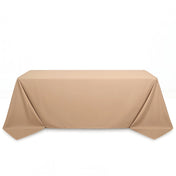 Scuba Polyester Rectangular Tablecloth 90"x132" - Nude - By TCF Linen - thumbnail number 1