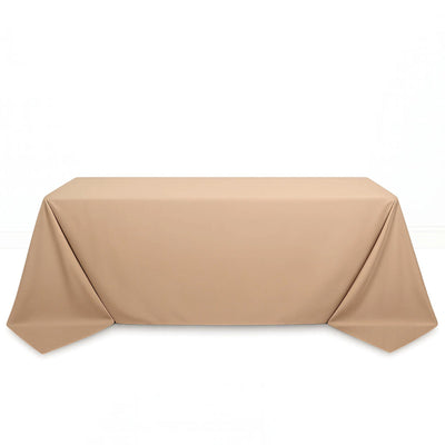 Scuba Polyester Rectangular Tablecloth 90"x132" - Nude - By TCF Linen - thumbnail number 1